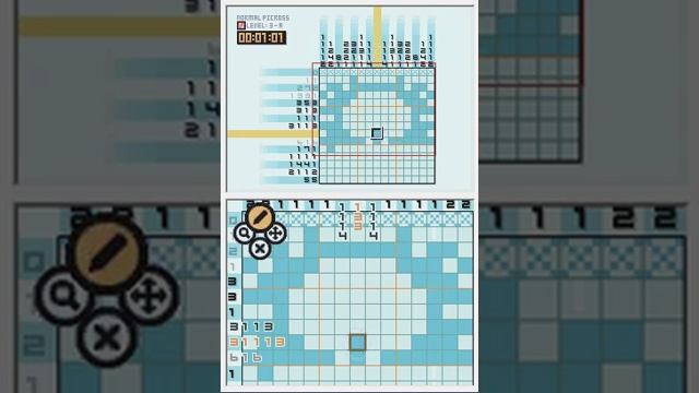 Picross DS - Normal 3-A - Crab смотреть онлайн