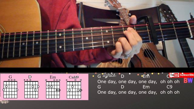 One Day Guitar Tutorial with Chords and Lyrics смотреть онлайн