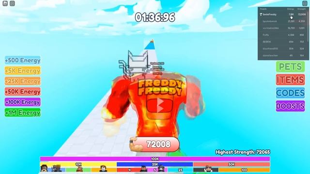 СКОЛЬКО НУЖНО СИЛЫ ЧТОБЫ ТАЩИТЬ ПЛАНЕТЫ? Muscle Race Clicker Roblox смотреть онлайн