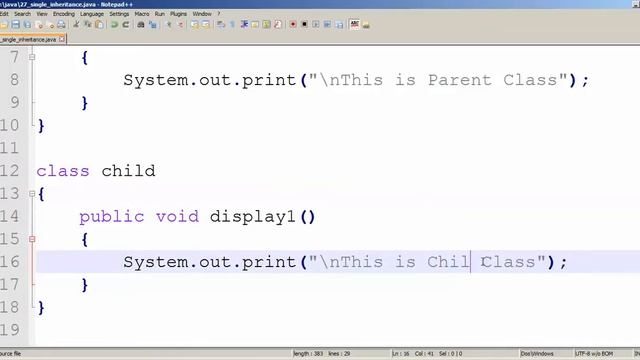 Single Inheritance In Java Tamil смотреть онлайн