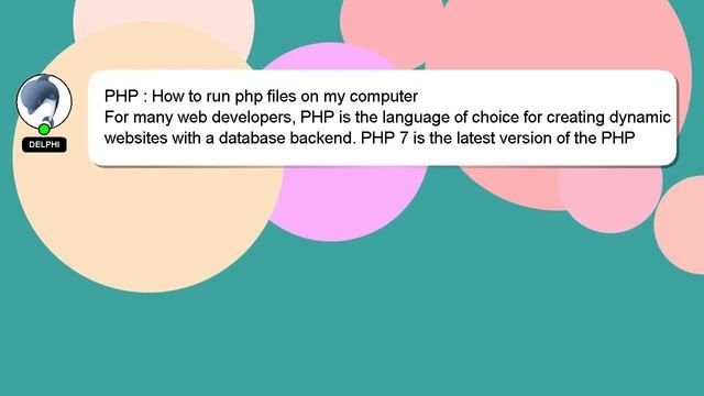 PHP : How to run php files on my computer смотреть онлайн
