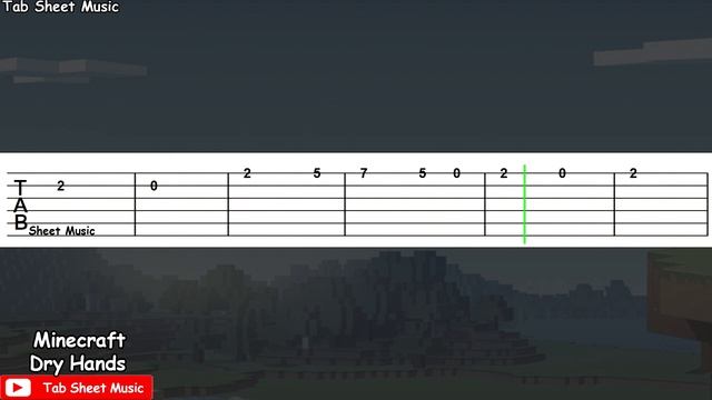 Minecraft - Dry Hands (C418) Guitar Tutorial смотреть онлайн
