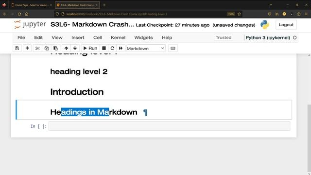 ?️ الدرس 10 - Markdown: Headings смотреть онлайн