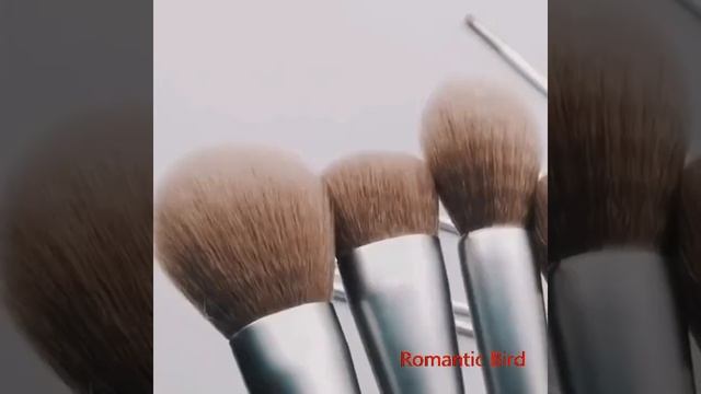 Косметические кисти новые 10 шт серебряные деревянные ручки макияж набор коническая ручка серый смотреть онлайн