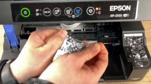 How to replace Epson printer ink - XP-2100 cartridge change - cartridges Epson multifunction device