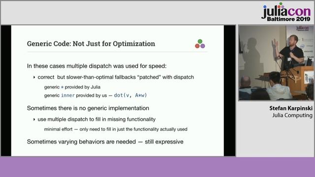 JuliaCon 2019 | The Unreasonable Effectiveness of Multiple Dispatch | Stefan Karpinski смотреть онлайн