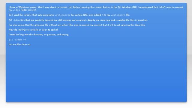 Clear git local cache смотреть онлайн