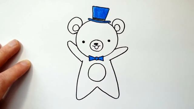 KAWAII - How to Draw a Cute Freddy Bear - Drawing and Coloring for Kids смотреть онлайн