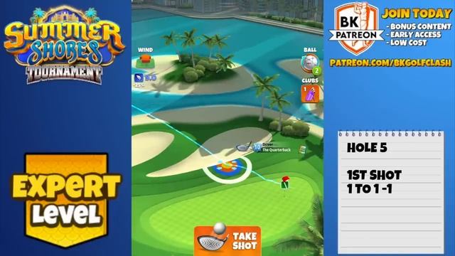 EXPERT -18 QUALIFYING ROUND PLAY-THROUGH: Summer Shores Tournament | Golf Clash Guide Tips смотреть онлайн