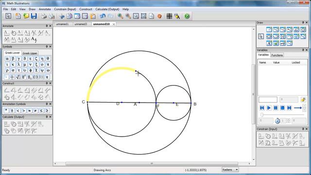 Creating an Arbelos in Math Illustrations смотреть онлайн