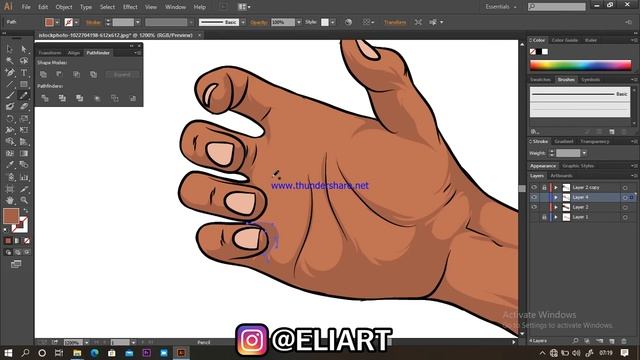Adobe illustrator : drawing hand tutorial in illustrator step by step смотреть онлайн