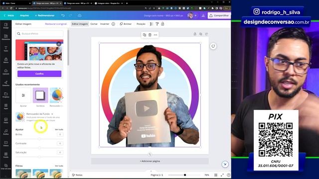 Como Fazer Foto de Perfil Efeito 3D no Canva 2.0 смотреть онлайн