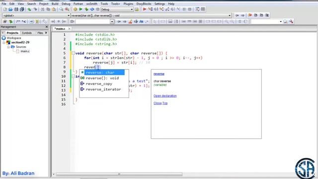 Program to reverse a string without using strrev in C Language смотреть онлайн
