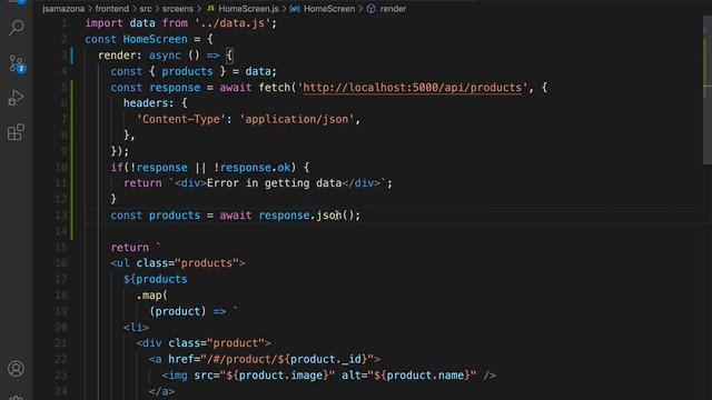 JavaScript Tutorial - Part 07 - Full ECommerce Like Amazon By Vanilla JS | Load Backend Products смотреть онлайн