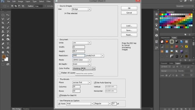 Contact Sheet (Páginas de amostra) - Adobe Photoshop CC смотреть онлайн