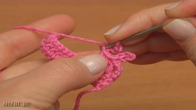 Вязание крючком, обвязка или пико Урок 42 часть 21 смотреть онлайн