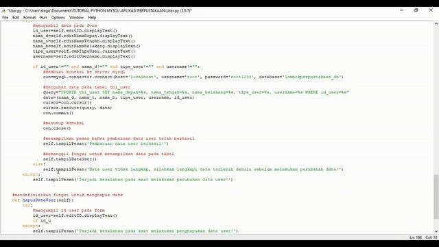 Membangun Aplikasi Database Perpustakaan Menggunakan Python GUI & MySQL | Membuat Form Data User #2 смотреть онлайн