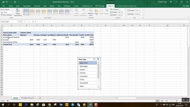 Introduction to Pivot Slicer Filter - Microsoft Excel 2016 смотреть онлайн