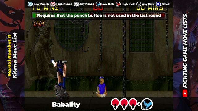 KITANA MOVE LIST - Mortal Kombat II (MK2) смотреть онлайн