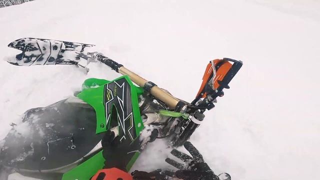 Первый раз на сноубайке, реальность без ожиданий. Snowbike Test. Yeti, Шерегеш