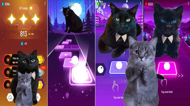Wednesday Addams Cat Battle | Tiles Hop: EDM Rush! смотреть онлайн
