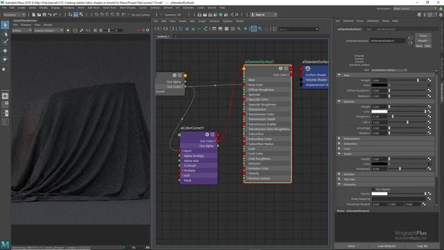 Arnold for Maya | How to create Silk, Cotton, Velvet and other fabric shaders | Tutorial #115 смотреть онлайн