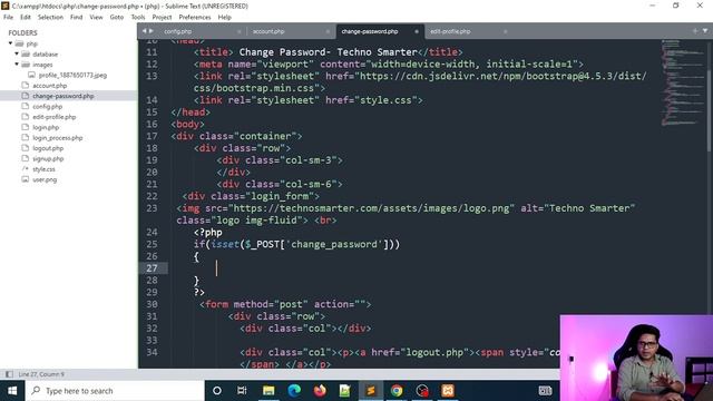 How to change login password in PHP and MYSQL | Update user password while logged in | PHP Tutorial смотреть онлайн