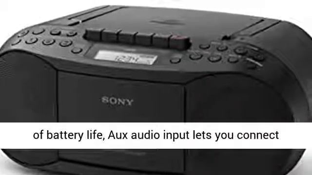 Sony Stereo CD/Cassette Boombox Home Audio Radio, Black (CFDS70BLK), 13.7 x 6.1 x 9 inches смотреть онлайн