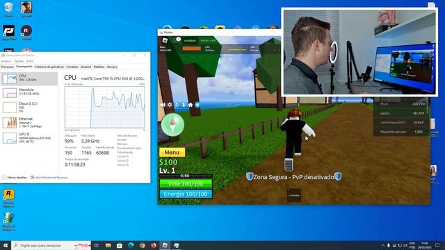 TESTANDO ROBLOX NA ASUS GTX 1650 4GB PC DE R$750 смотреть онлайн