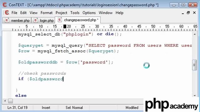 PHP Tutorials: Register & Login: User password change (Part 2) смотреть онлайн