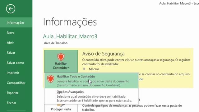 Habilitar Macro no Excel смотреть онлайн