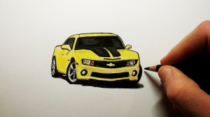 Как нарисовать машину Chevrolet Camaro