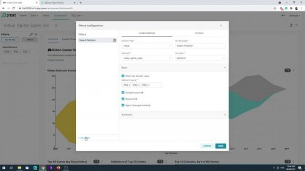 Apache Superset/Preset: Dashboard Filtering
