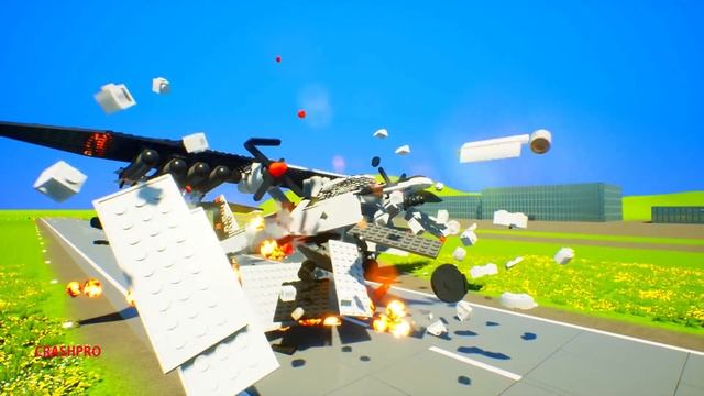 Lego Airplane Falls Crashes #10 | Brick Rigs смотреть онлайн