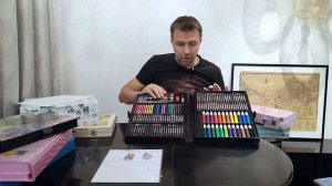 Набора для рисования и творчества 228 предметов Детский НАБОР ХУДОЖНИКА в пластиковом чемодане ОБЗО