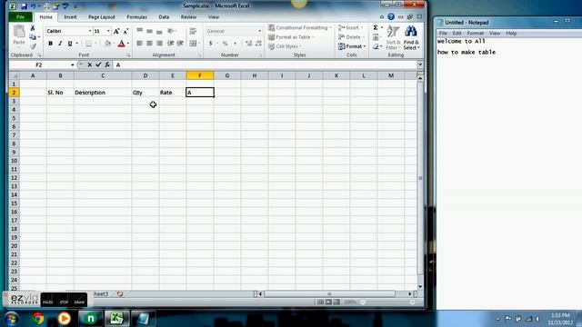 how to make table in microsoft excel 2010 смотреть онлайн