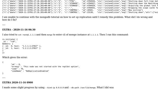 Databases: mongodb replication failed with socketexception and listener смотреть онлайн