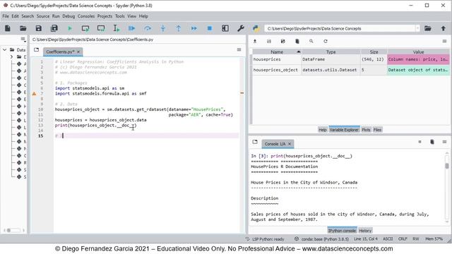 Linear Regression. Coefficients Analysis in Python (Spyder) смотреть онлайн