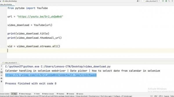 How to download video on youtube using pytube | python for beginners | learn python| python tutoria