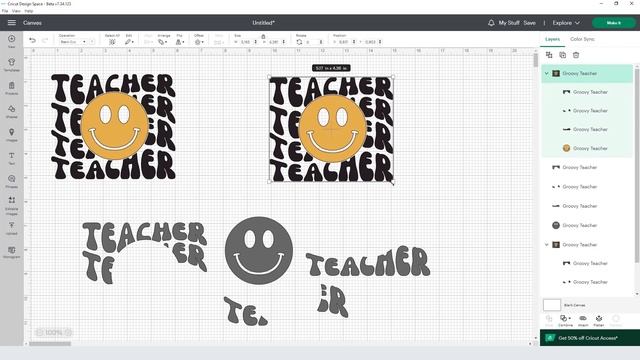 Groovy Teacher Svg Cutting Files for Cricut Premium cut SVG смотреть онлайн