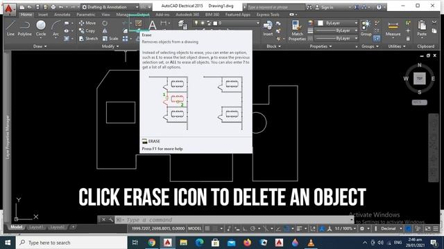 HOW TO DELETE OBJECTS IN AUTOCAD? смотреть онлайн