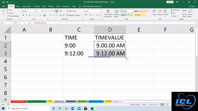 MS Excel - Date & Time Functions Part-2 | Date and Time Function in Ms Excel in Hindi смотреть онлайн