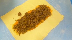 ?Чизбургер-пирог из слоёного теста ?