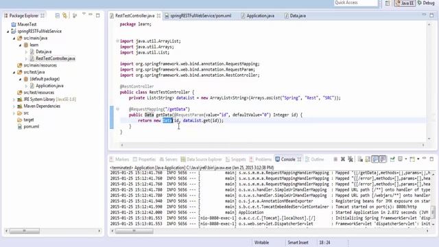 RESTful Web Service using Spring смотреть онлайн