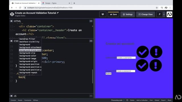 Account Creation with Basic Validation Part 1 | Figma UI Design to HTML CSS JS Tutorial смотреть онлайн