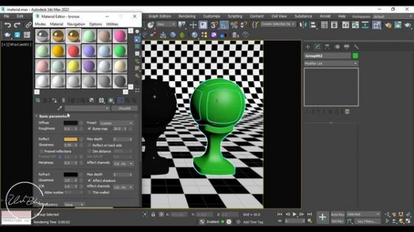 Silver and Gold and Bronze Materials in 3Ds Max and Vray