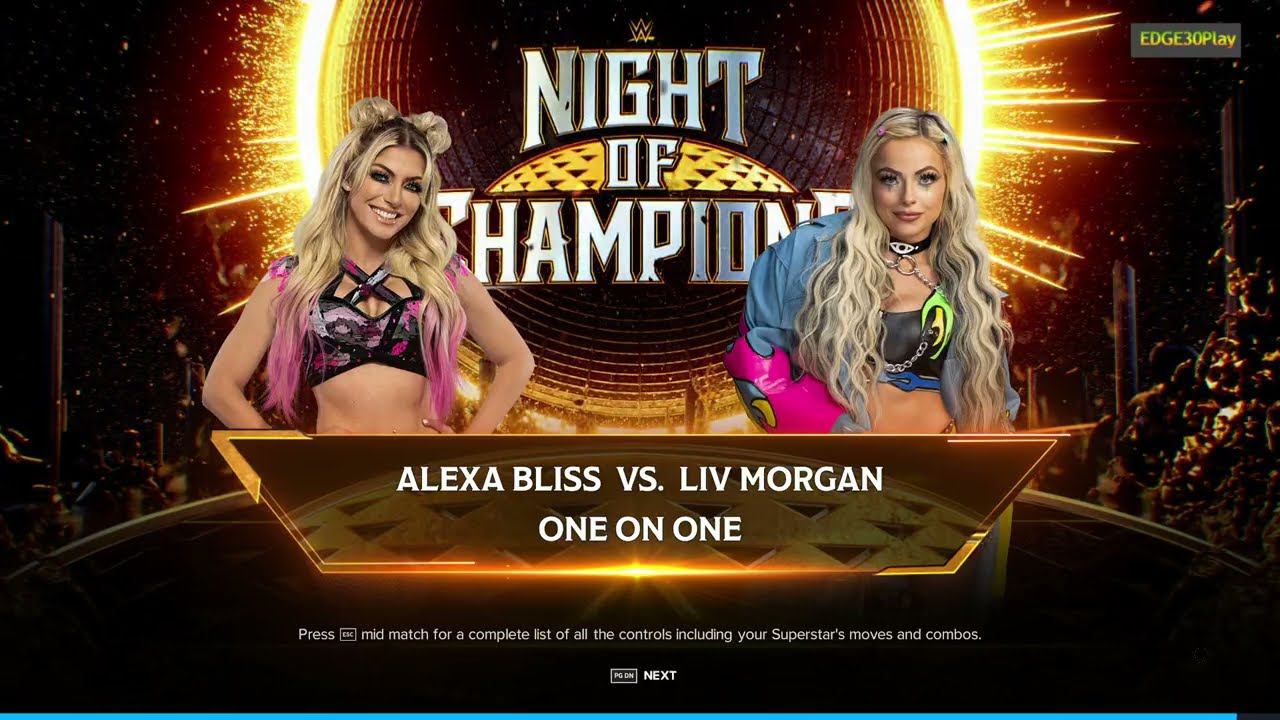 WWE2K24 Alexa Bliss vs Liv Morgan смотреть онлайн