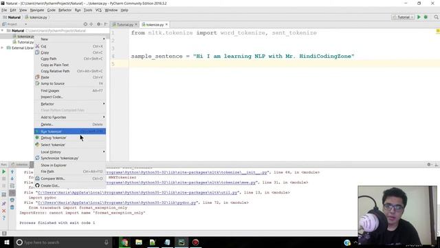 Tokenizing a sentence using word tokenizer and sentence tokenizer - NLTK Python in Hindi #4 смотреть онлайн