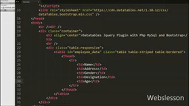 Datatables Jquery Plugin with Php MySql and Bootstrap смотреть онлайн