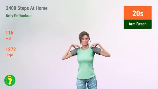 2400 шагов дома, 30-минутная тренировка дома стоя, для начинающих и всех-всех!)))